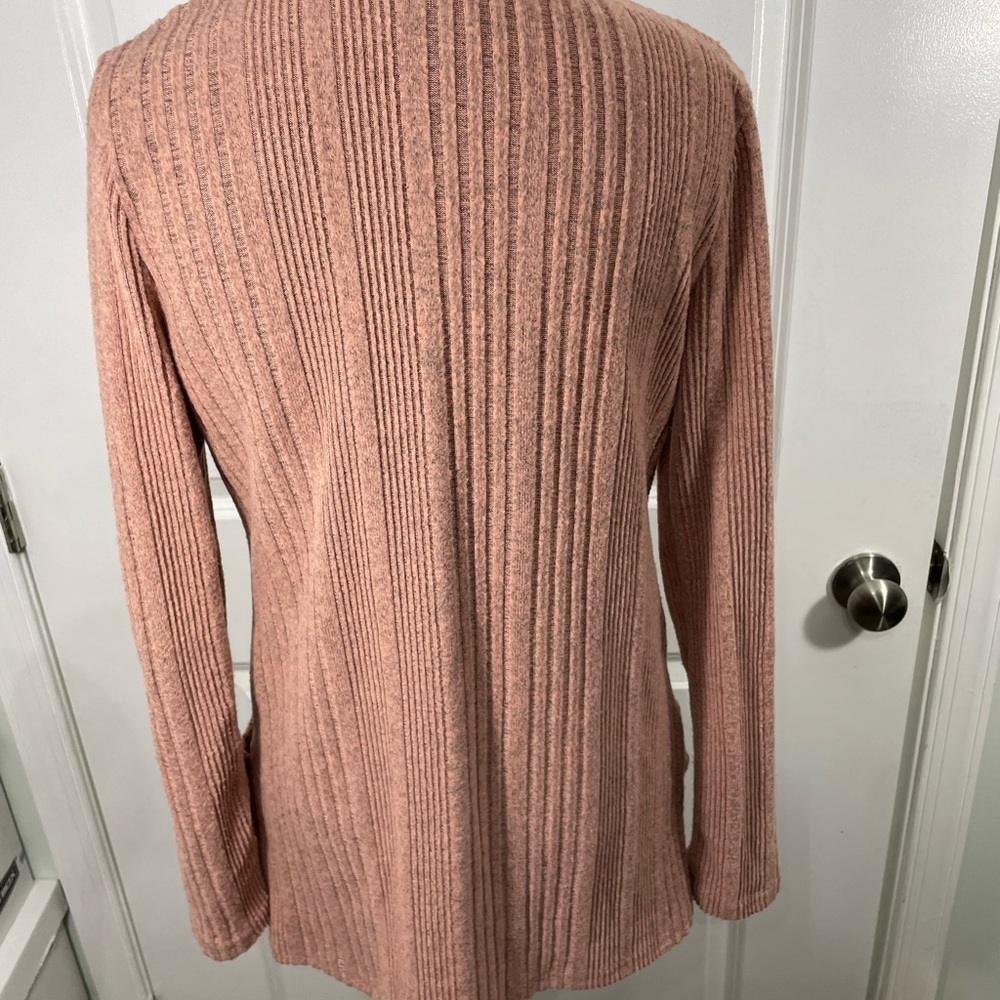 Emory Rose Women's Pink Ribbed Sweater Size Medium CB-111 - Picture 6 of 6